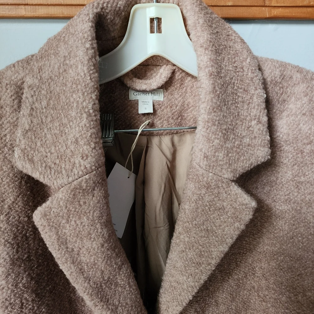 Garnet Hill | Sadie Wool Coat | Small | Nwt | Dusk Pink - Picture 10 of 12